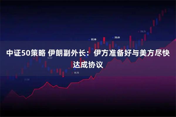 中证50策略 伊朗副外长：伊方准备好与美方尽快达成协议